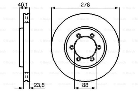 Тормозной диск - (4144105110, 4144106210, 4144106221) BOSCH 0986478967