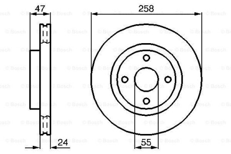 Тормозной диск - (bjym2638z, bj1y3325x) BOSCH 0 986 478 989