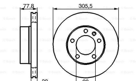 Фото 6 - Гальмівний диск BOSCH 0986479001