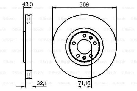 Тормозной диск - (4246V5, 09768010) BOSCH 0 986 479 027