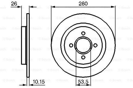 Тормозной диск - (4324591, 4411312, 2M5V2A315AA) BOSCH 0 986 479 049