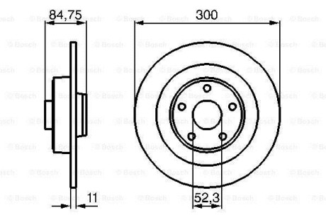 Тормозной диск - (432029079R, 8200244108, 8200649353) BOSCH 0 986 479 083