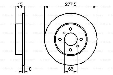 Тормозной диск - BOSCH 0 986 479 105