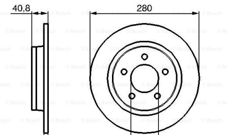 Тормозной диск - (bp6y26251c, bp6y26251d, c25y26251b) BOSCH 0986479181