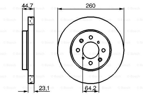 Тормозной диск - (45251S6FE10) BOSCH 0 986 479 226