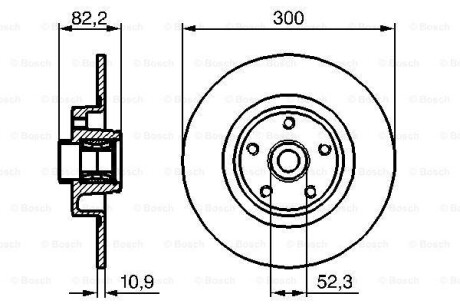 Тормозной диск - (7701206924, 8200663193, 8200018407) BOSCH 0 986 479 280