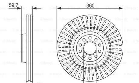 Фото 6 - Гальмівний диск BOSCH 0986479302