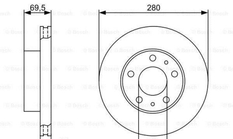 Фото 6 - Гальмівний диск BOSCH 0986479313