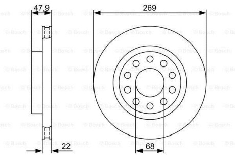 Тормозной диск - BOSCH 0 986 479 366