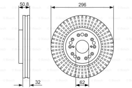 Тормозной диск - (4351230180, 4351230241, 4351250100) BOSCH 0 986 479 485