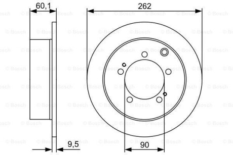 Тормозной диск - BOSCH 0 986 479 512