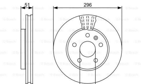 Фото 6 - Гальмівний диск BOSCH 0986479543