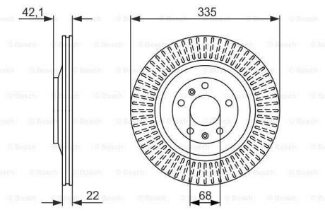 Тормозной диск - (4E0615601L, 4E0615601G, 3D0615601C) BOSCH 0 986 479 591