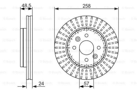 Тормозной диск - (0K2N133251, 24012401851) BOSCH 0 986 479 676