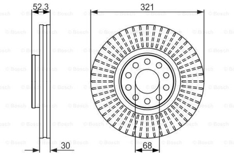 Тормозной диск - (4B3615301A) BOSCH 0 986 479 690