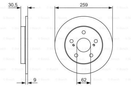 Тормозной диск - BOSCH 0 986 479 765