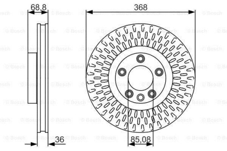 Тормозные диски - (7L8615301A, 95535140300) BOSCH 0 986 479 A33