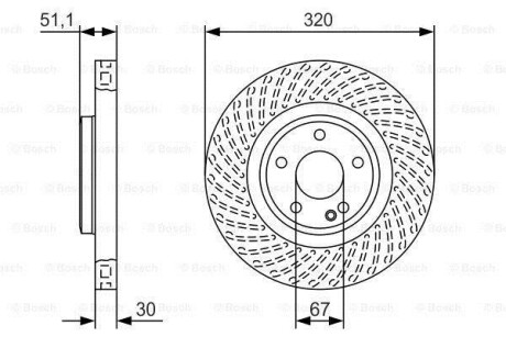 Тормозной диск - (402065DH0A) BOSCH 0 986 479 A59