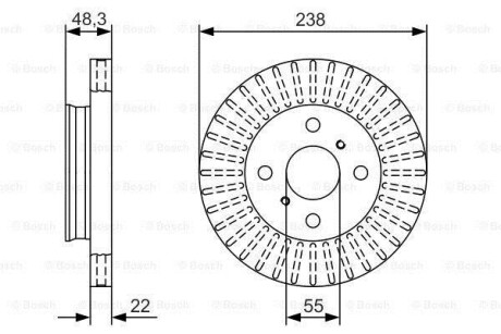 Тормозной диск - BOSCH 0 986 479 A63