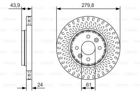 Диск гальмівний - (7701205086, 7701205842, 7701206118) BOSCH 0986479A85