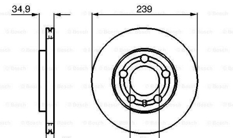 Фото 6 - Тормозной диск BOSCH 0986479B62