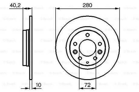 Фото 6 - Гальмівний диск BOSCH 0986479B77