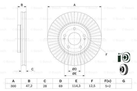 Тормозной диск - BOSCH 0 986 479 C51