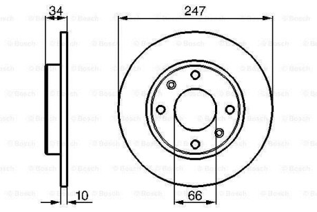 Тормозной диск - (424689, 4246A5, 91508338) BOSCH 0 986 479 C54