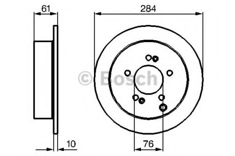 Tarcza ham. hyundai santa fe 2.0 crdi 4x4 [sm] (eu) 83kw/ 113ps 2.0l 01. - BOSCH 0986479C61