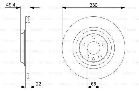 Тормозной диск - BOSCH 0 986 479 C64