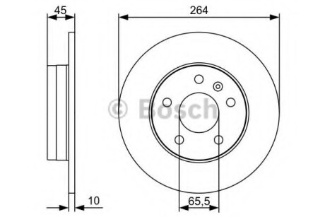 Tarcza ham. opel zafira 1.6 cng turbo [b] 110kw/ 150ps 1.6l 03.2009 - 07 - BOSCH 0986479C66