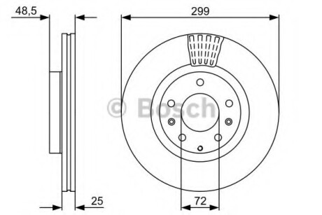 Tarcza ham. mazda 6 1.8 mzr fastback [gh] 88kw/ 120ps 1.8l 08.2007 - 12. - BOSCH 0986479C74