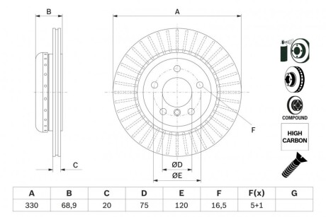 Фото 5 - Тормозной диск BOSCH 0986479E04