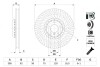 Диск тормозной BMW X5 E70/F15/F85/ X6 E71/F16/F86 передний прав. вент.D=385мм - (34116782068) BOSCH 0986479E25 (фото 5)