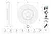 Диск тормозной BMW 5 F07/F10/7 F01-04 передний правый вент. D=374мм. - (34116785676) BOSCH 0986479E27 (фото 5)