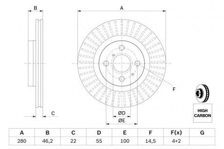Фото 5 - Тормозной диск BOSCH 0986479E37