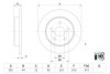 Диск тормозной - ((4243178010)) BOSCH 0986479E91 (фото 1)