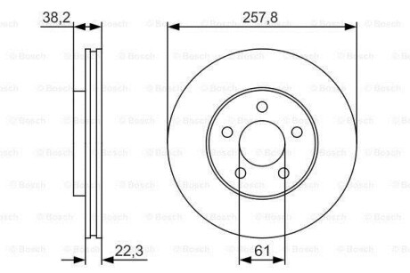 Тормозной диск - (04509718, 05273038AA, 4509718) BOSCH 0986479R56