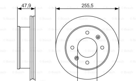 Тормозной диск - (517121CO5O, 517121C050) BOSCH 0986479S21