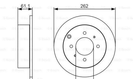 Тормозной диск - (5841138310, 584113C000) BOSCH 0986479S68