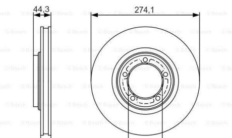 Тормозной диск - (581294A210, 517124F000, 581294A200) BOSCH 0986479S79