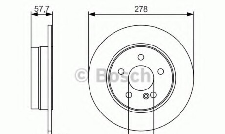 Тормозной диск - (0004231312, 000423131207, A0004231312) BOSCH 0986479S96