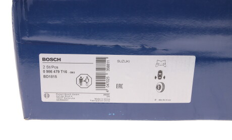 Фото 7 - Гальмівний диск BOSCH 0 986 479 T16 (0986479T16)