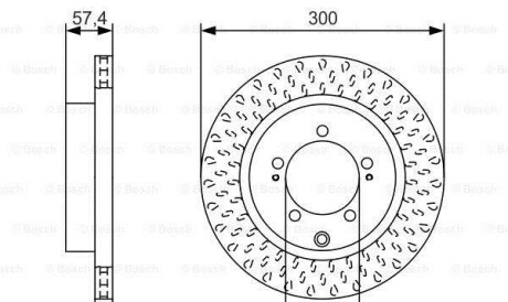Гальмівний диск MITSUBISHI Lancer EVO IX/VIII 2,0 4G63 R 04>> - BOSCH 0986479T33