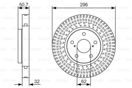 Диск гальмівний - BOSCH 0986479T37