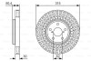 Тормозной диск - (4351250160, 4351250220) BOSCH 0986479T40 (фото 1)