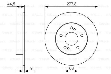 Тормозной диск - (432062Y503, 4320631U10, 4320631U12) BOSCH 0 986 479 T86