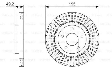 Диск тормозной NISSAN TEANA 08-13 передний - (40206JN01A, 40206JN90A) BOSCH 0986479T99