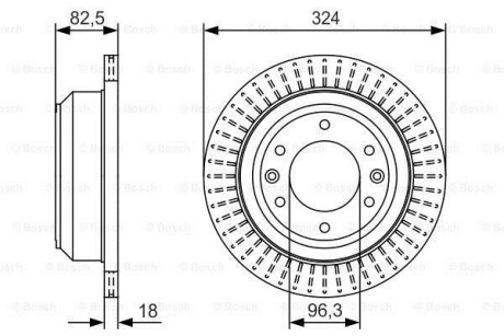 0 986 479 U29_диск тормозной! задни! \ Hyundai H-1 2.5CRDi 06> - (584114H300) BOSCH 0986479U29