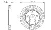 Тормозной диск - (04721995AA, 4721995AA, K04721995AA) BOSCH 0986479U45 (фото 1)